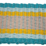 Handwoven Lobster Rope Doormat– #926 Teal-Seafoam-Yellow-Lt Tan